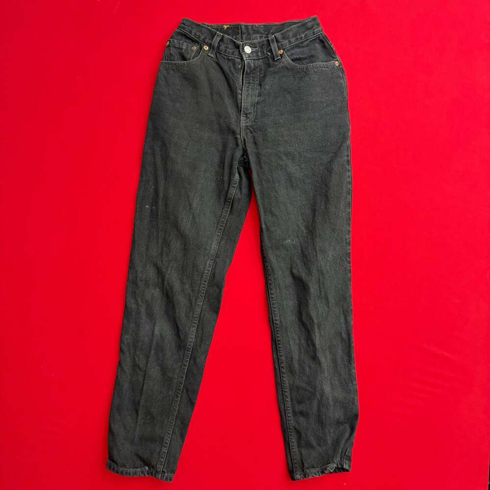 Vintage Y2K Levi's 550 Black Relaxed Fit Tapered‎ Leg Jeans Size 4 MIS